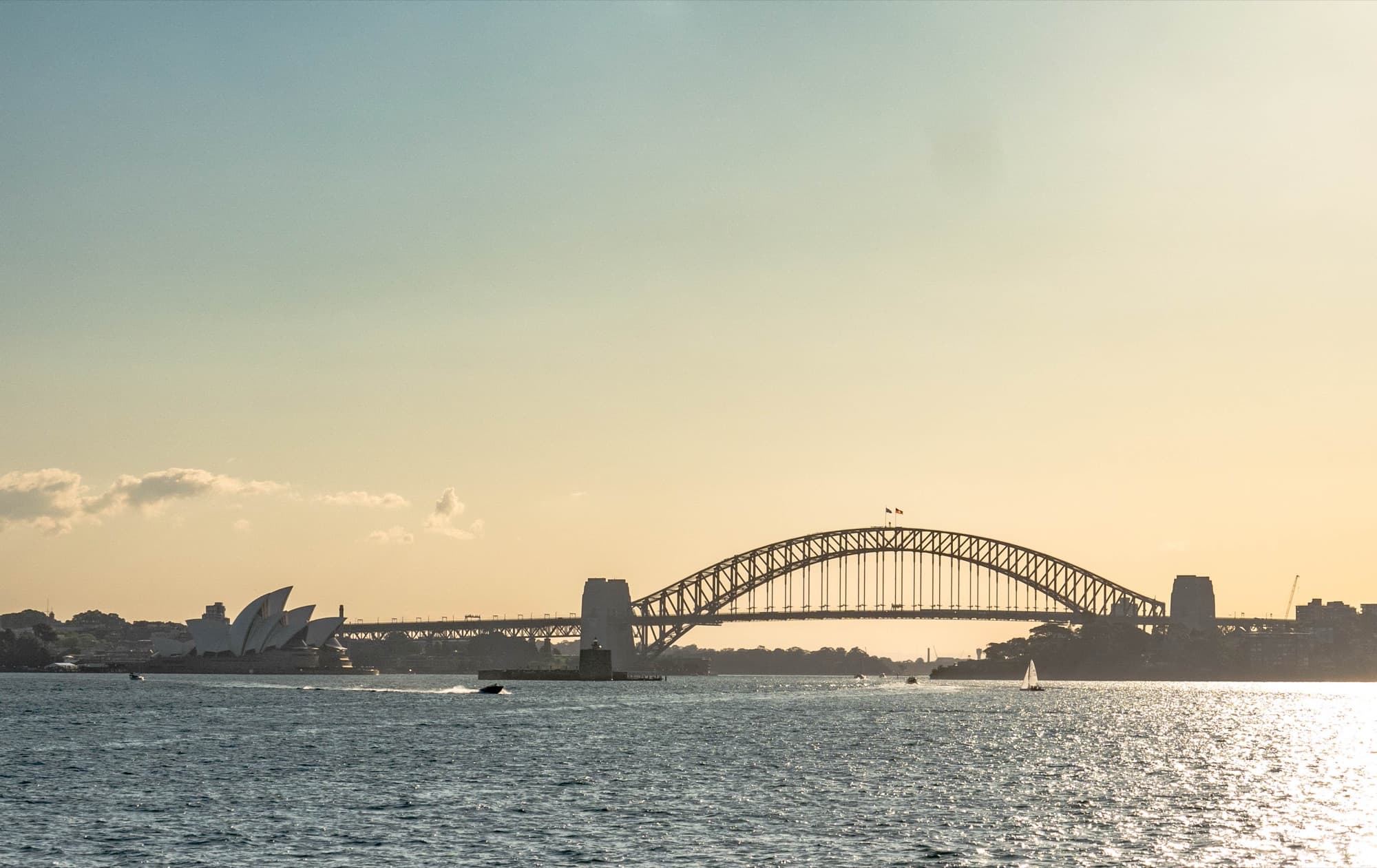 Sydney Harbour Bridge at sunset