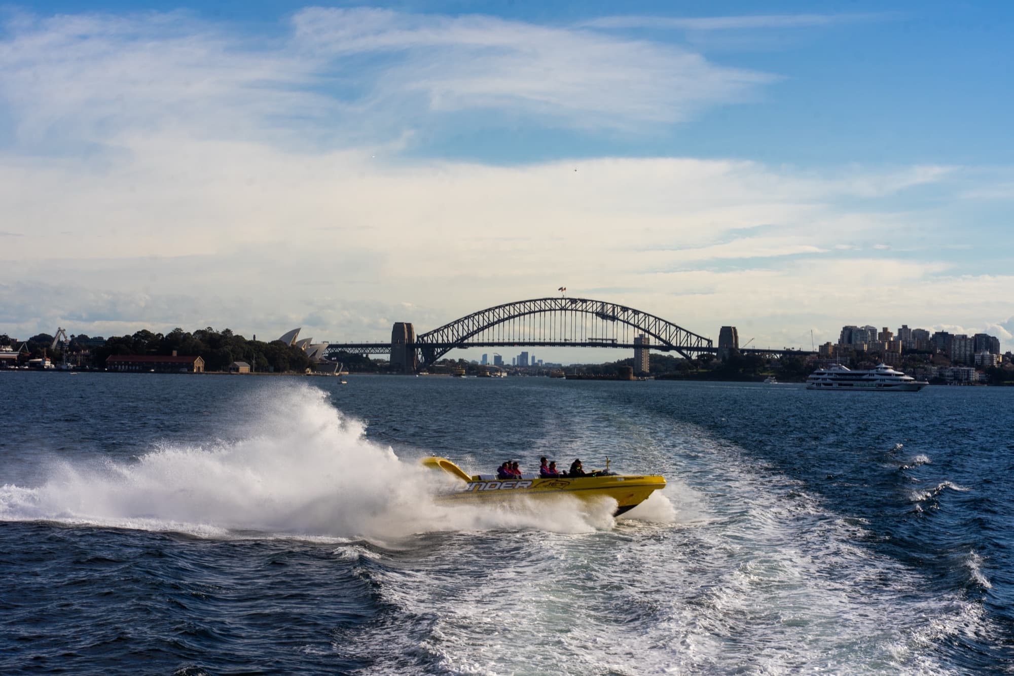 Jet boat on Sydney Harbour
